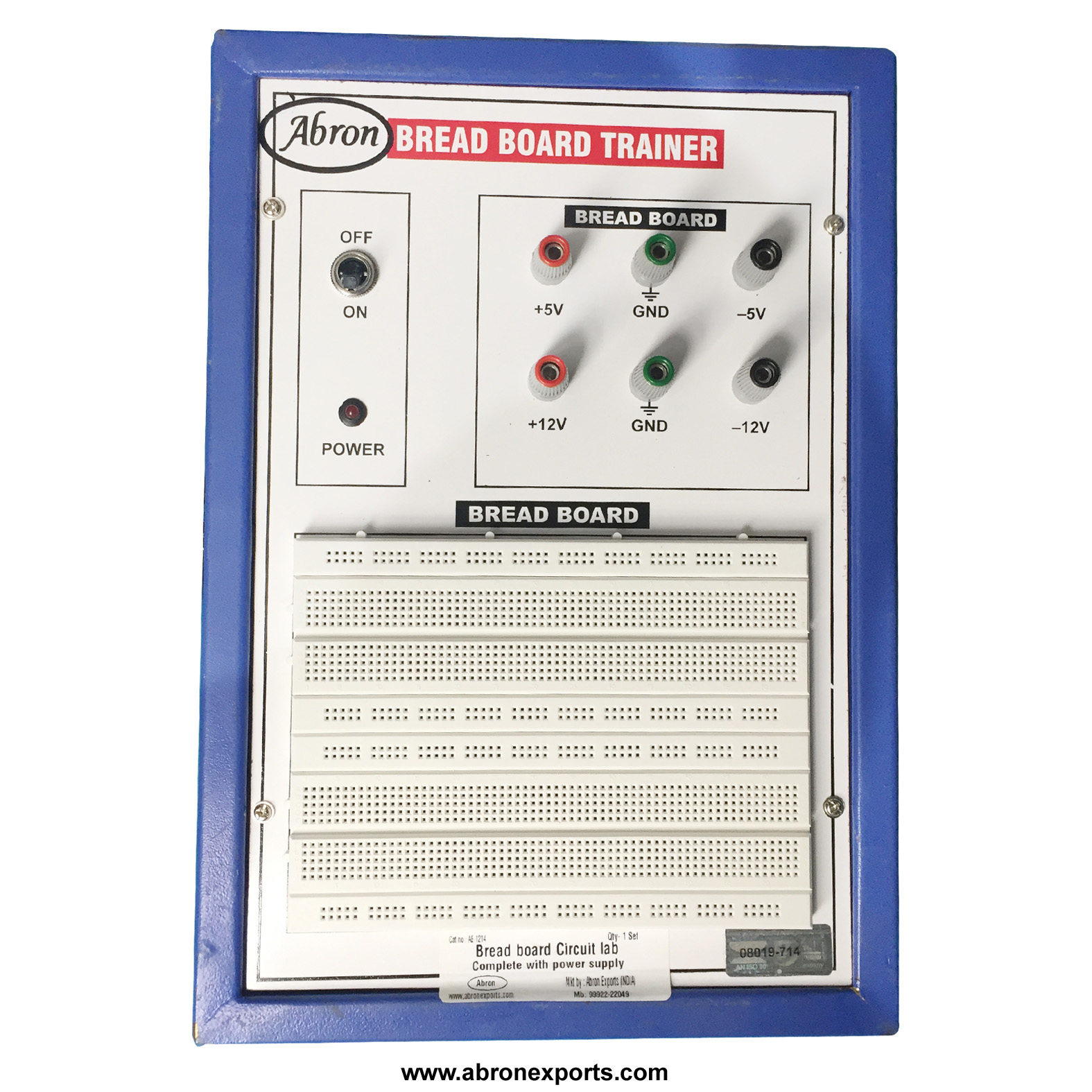 Bread Board with Power Supply +5VDC +12VDC With Terminals Bread Board in Box AE-1214B	